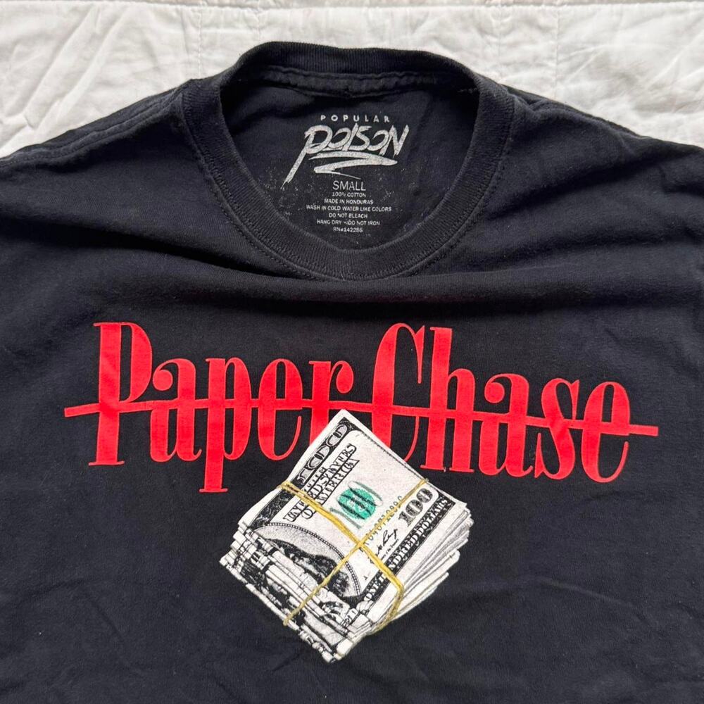 popular poison Paper chase one hundred dollar graphic mens sz S streetwear - Picture 7 of 7